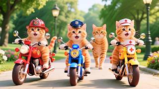 Download lagu Mama Cat Trims Fur on the Farm and Makes Tiger Hat For Kittens At Home🐾🎩🐯 mp3