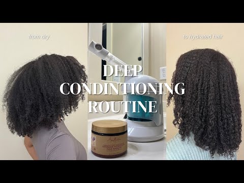 deep conditioning routine + hair steaming | low porosity, type 4 hair