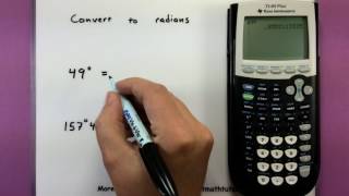 Trigonometry - How to convert between radians and degrees using a calculator