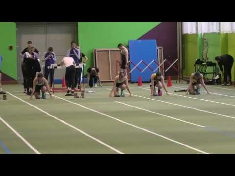 60m kobiet U18 bieg 3 - Kalisz 20220130