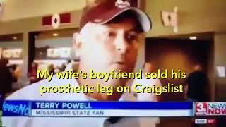 my wife's boyfriend sold his prosthetic leg on craigslist 🤣