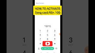 How 😱to activate Zong card 🖤 ||#shorts