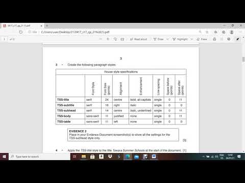 IGCSE ICT May June 2017 21 Word processing