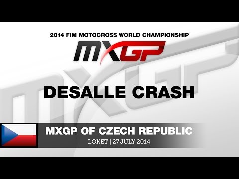 MXGP of Czech Republic 2014 Desalle Crash - Motocross