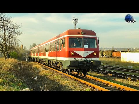 Automotor VT614 DMU/Diesel Triebwagen in Oradea Est Triaj:Pietre pe Linie/Rocks on Railway