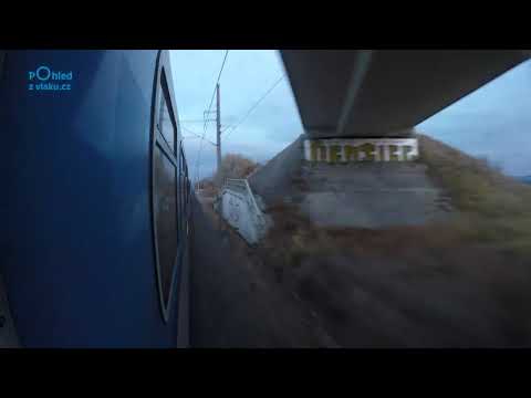 Olomouc hl. n. - Kostěnice / POHLED NA TRAŤ Z KONCE VLAKOVÉ SOUPRAVY / 4K KVALITA