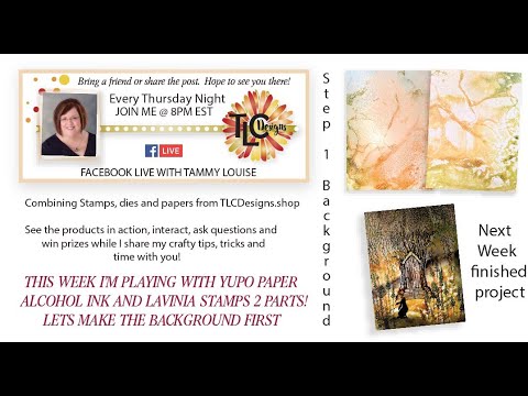 Yupo paper and Alcohol Ink w Lavinia Part 1