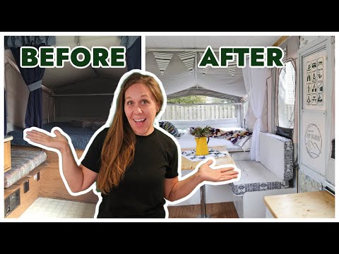 Budget-Friendly Pop Up Camper Renovation Tour - Must See 1993 Starcraft Pop Up Camper Remodel