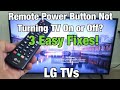 LG TV Remote Power Button Not Working 3 Easy Solutions