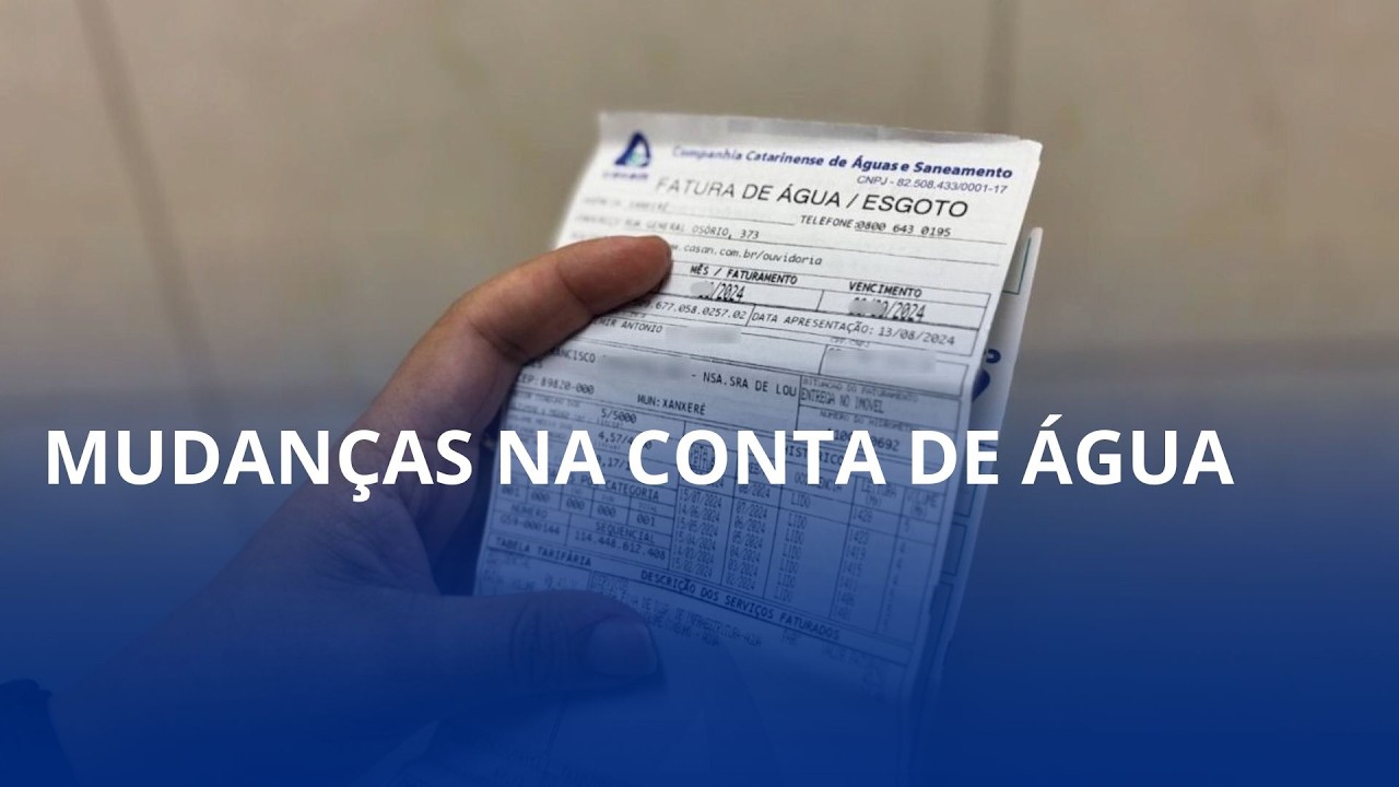 Fatura da Casan terá alterações a partir de agosto