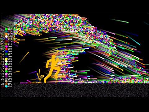 The Sprinter Rushing into 6000 Marbles in Algodoo