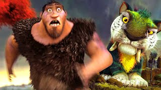 Grug resgata Chunky, o Tigre Dentes-de-Sabre 🙀🔥 | Os Croods | Clipe 🔥 4K