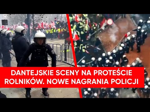 Zamieszki na proteście rolników. Nowe nagrania policji