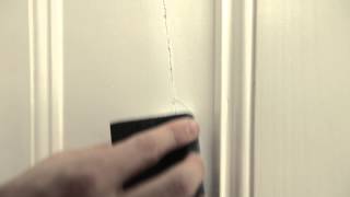 Filling cracks in doors and trim