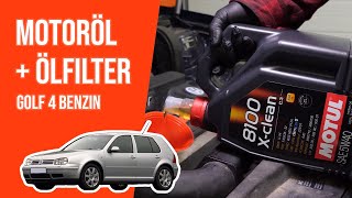 Youtube thumbnail of video "Wie GOLF 4 1.4 16V Motoröl und Ölfilter wechseln 🛢"