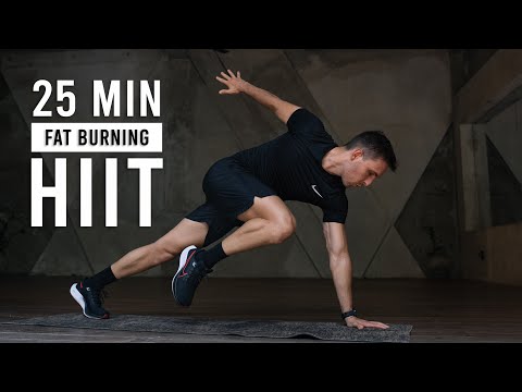 25 Min Fat Burning Cardio HIIT Workout | Burn 500 Calories (Full Body, No Equipment)
