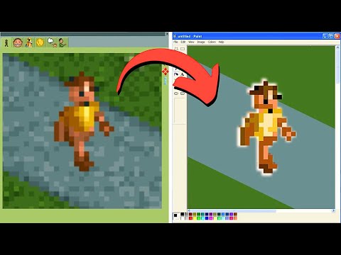 I Drew a RollerCoaster Tycoon Guest in Paint!