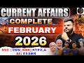 Current Affairs February 2026 Monthly Current Affairs SSC CDS NDA NTPC Railway All Exams