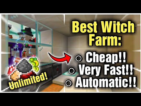 BEST WITCH FARM EVER!! (2000 DROPS PER HOUR) In Minecraft Bedrock 1.19+
