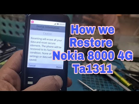 how we restore Nokia 8000 4G Ta1311