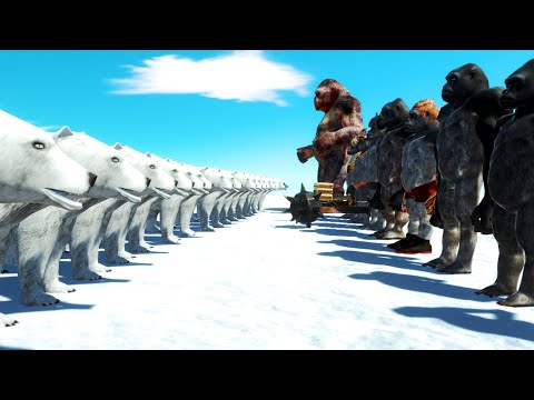 20 Polar Bears Vs All Factions - Animal Revolt Battle Simulator - ARBS