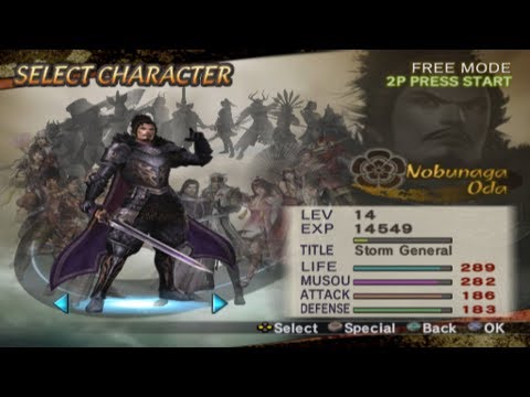 Samurai Warriors 2 All Characters [PS2]