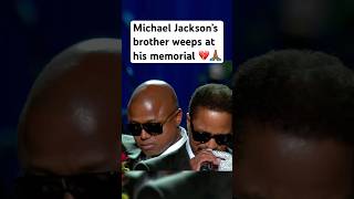 Michael Jackson’s Brother Cries At His Memorial 😭💔 #shorts #michaeljackson