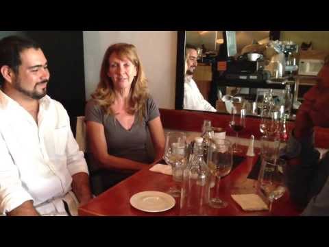 Neal Petersen and Darlene Kristi with Chef Llano at Del Sur