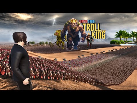 TROLL KING ATTACKS THE WORN HUMANITY ARMY FOR THE OASIS - Ultimate Epic Battle Simulator 2 - UEBS 2