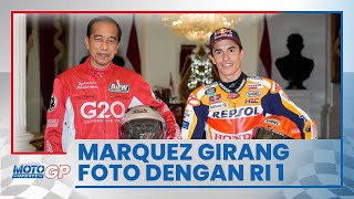 Girangnya Marc Marquez seusai Foto Bersama Jokowi di Istana Jelang Balapan MotoGP Mandalika 2022