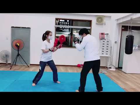 Hand mitt punching March 23, 2021　ハンンドミット　パンチ練習　ジャブ・アッパー・フック・ストレート
