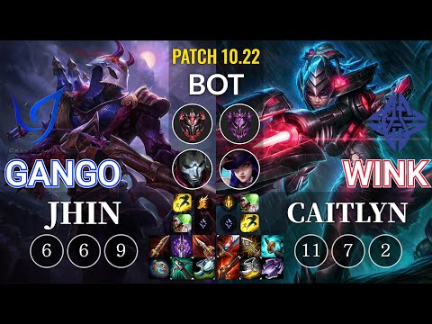 CGA Gango Jhin vs ES Wink Caitlyn Bot - KR Patch 10.22