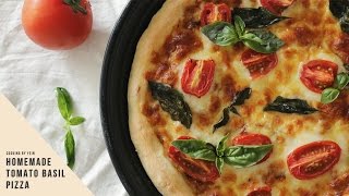 홈메이드 토마토 바질 피자 만들기 : How to make Homemade Tomato Basil Pizza : ホームメイドのピザ -Cooking tree 쿠킹트리