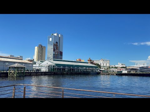CORRERIA NO PORTO DE MANAUS, CHEIA DO RIO NEGRO ATINGE TAXA DE INUNDAÇÃO #amazonas #amazing #porto