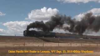 preview picture of video 'Union Pacific 844 A Smoking 72 mph Highball to Laramie'