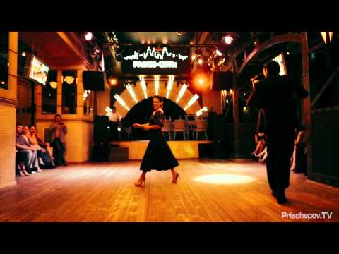  Veronica Palacios  and  Omar Quiroga  are  dancing  to  a  chacarera