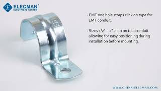 ELECMAN® Steel EMT strap one hole