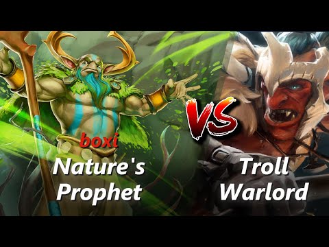 How to Nature's Prophet offlane vs Troll Warlord/Death Prophet (feat. boxi) | First 10 minutes