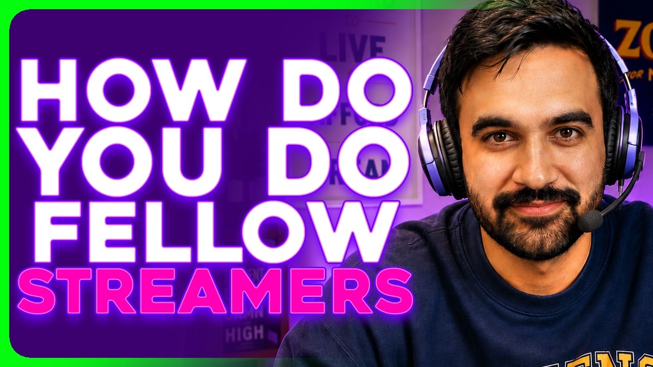 Zohran Mamdani Is Now a TWITCH STREAMER