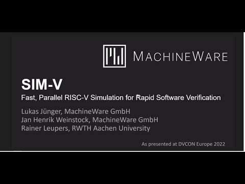 SIM-V – Fast, Parallel RISC-V Simulation for Rapid Software Verification