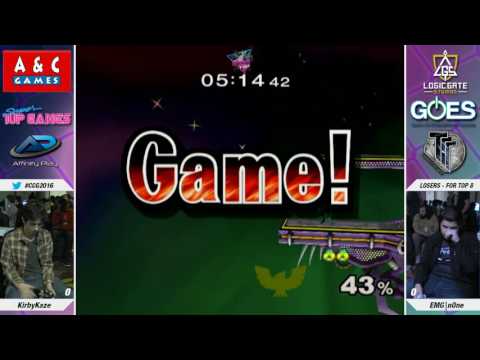 CCG2k16 SSBM Singles Losers Top 64   KirbyKaze vs EMG n0ne