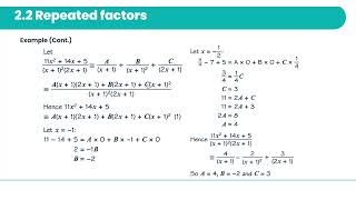 Partial fractions.