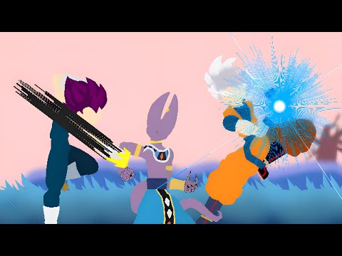Goku & Vegeta Vs Beerus [StickNodes]