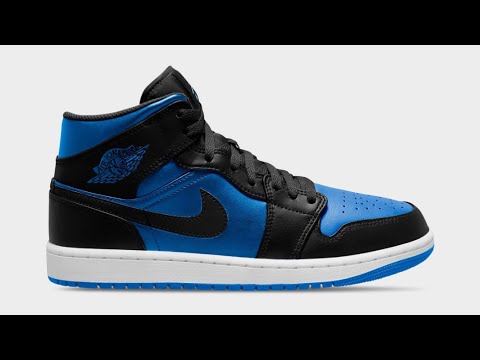 Unboxing My New AirJordan 1 Mid black, royal blue and white 💪🏽🔥🔥￼