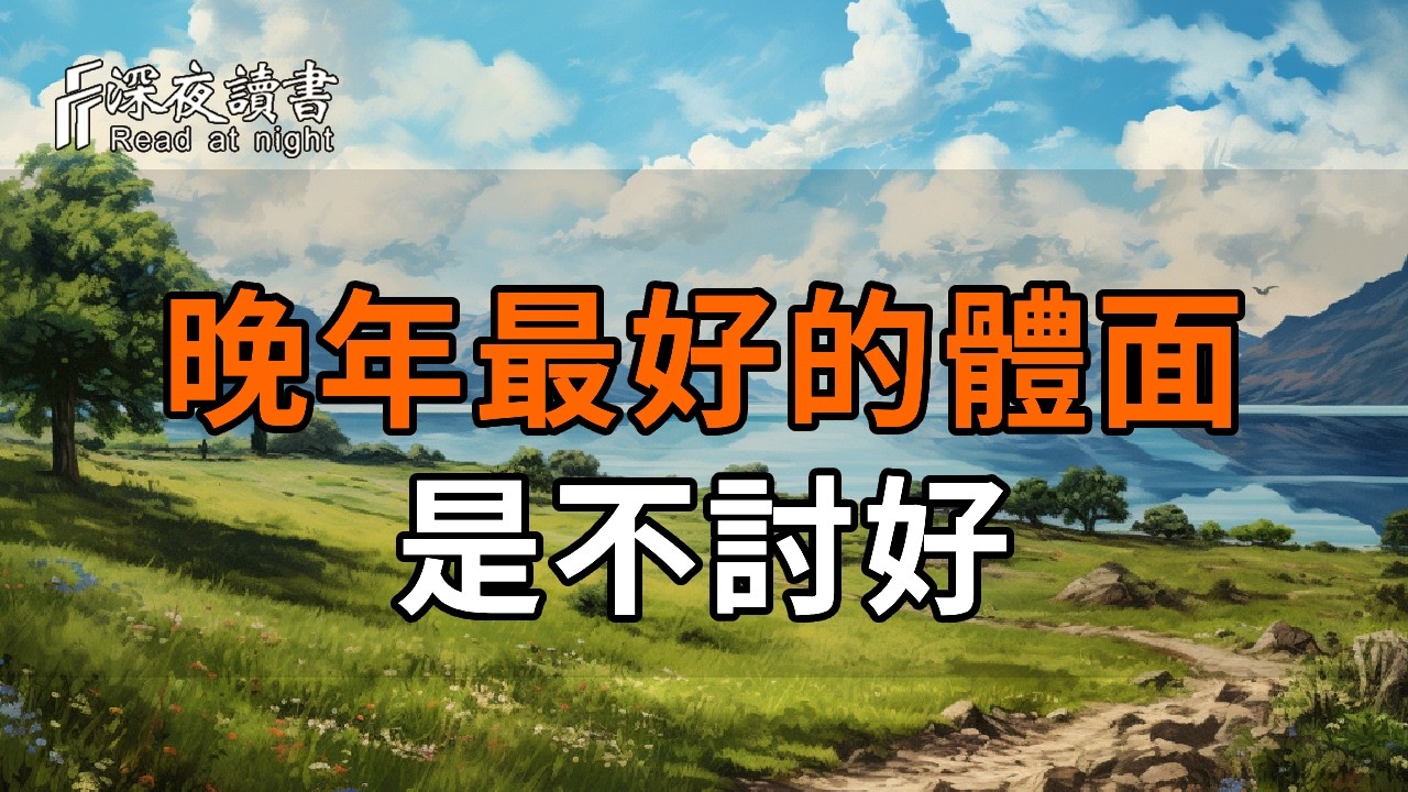 弘一法師：晚年最好的體面，是不討好。【深夜讀書】#人生感悟 #正能量 #情感 #晚年幸福 #深夜讀書  #內?