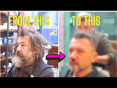 EXTREME RELOOKING OF A HOMELESS MAN ! - ASMR