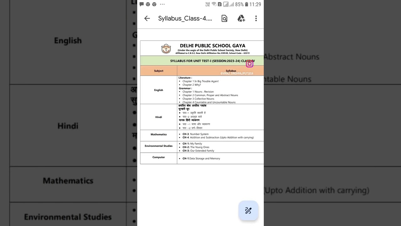 Dps Gaya Syllabus￼