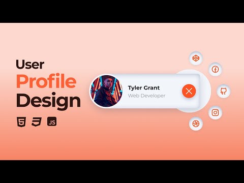 User Profile Card Using Html Css Javascript