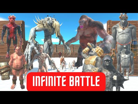3X3 INFINITE BATTLE  PRIMATES VS INFERNALS  -  ANIMAL REVOLT BATTLE SIMULATOR