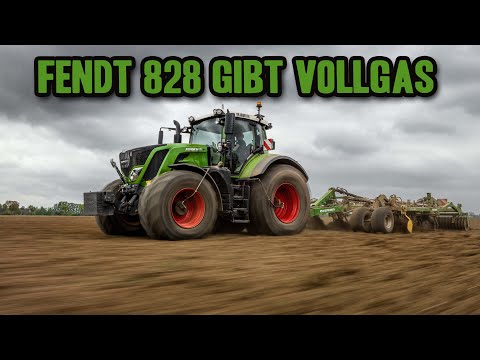 Fendt 828 gibt Gas beim Grubbern!